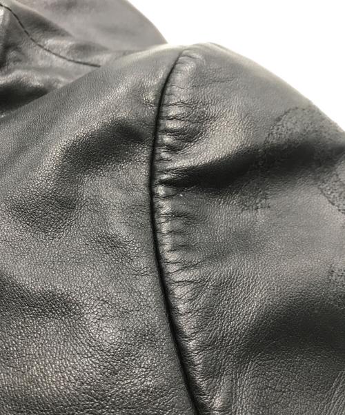 CHANEL（シャネル）CHANEL (シャネル) 切替レザージャケット ブラック サイズ:36の古着・服飾アイテム