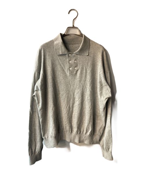PHINGERIN（フィンガリン）PHINGERIN (フィンガリン) DOUBLE KNIT POLO グレー サイズ:Lの古着・服飾アイテム