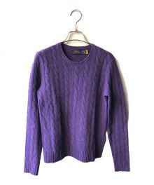 POLO RALPH LAUREN（ポロ・ラルフローレン）の古着「julianna classic long sleeve sweater」｜パープル