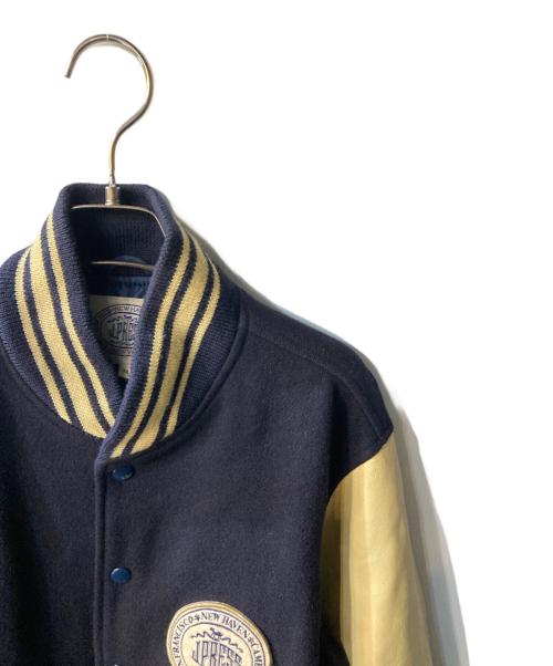 J.PRESS（ジェイプレス）J.PRESS (ジェイプレス) スタジャン ネイビー×アイボリー サイズ:Ｍの古着・服飾アイテム