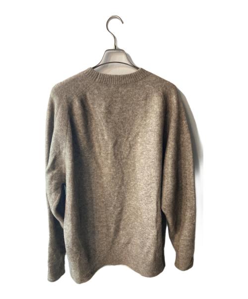 UNITED ARROWS（ユナイテッドアローズ）UNITED ARROWS (ユナイテッドアローズ) ヤク ヘアリー クルーネック ニット グレー サイズ:Lの古着・服飾アイテム