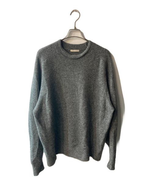 UNITED ARROWS（ユナイテッドアローズ）UNITED ARROWS (ユナイテッドアローズ) ヤク ヘアリー クルーネック ニット グレー サイズ:Lの古着・服飾アイテム