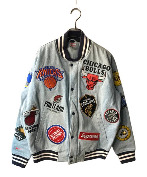SUPREME（シュプリーム）Supreme (シュプリーム) NIKE (ナイキ) NBA Denim Warm-Up Jacket ブルー サイズ:Sの古着・服飾アイテム