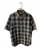 MARGARET HOWELLマーガレットハウエル）の古着「リネンショートスリーブシャツ」｜ブラック