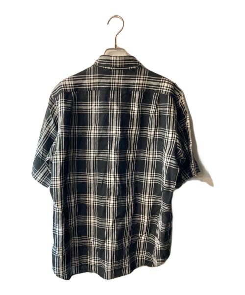 MARGARET HOWELL（マーガレットハウエル）MARGARET HOWELL (マーガレットハウエル) リネンショートスリーブシャツ ブラック サイズ:Mの古着・服飾アイテム