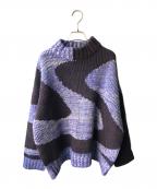 BonSaiボンサイ）の古着「WAVE ニット」｜ネイビー×ブルー