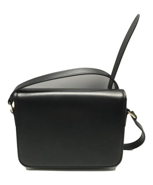 CELINE（セリーヌ）CELINE (セリーヌ) ティーン トリオンフ バッグ / シャイニーカーフスキン ブラックの古着・服飾アイテム