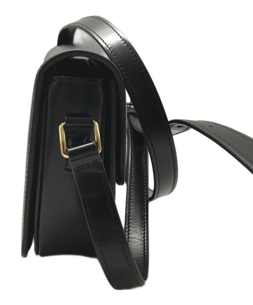 CELINE（セリーヌ）CELINE (セリーヌ) ティーン トリオンフ バッグ / シャイニーカーフスキン ブラックの古着・服飾アイテム