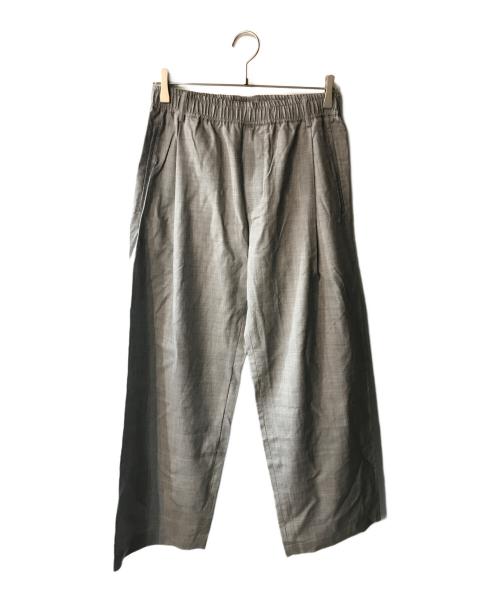 N.HOOLYWOOD（エヌ ハリウッド）N.HOOLYWOOD (エヌ ハリウッド) TUCKED STRAIGHT PANTS グレー サイズ:36の古着・服飾アイテム