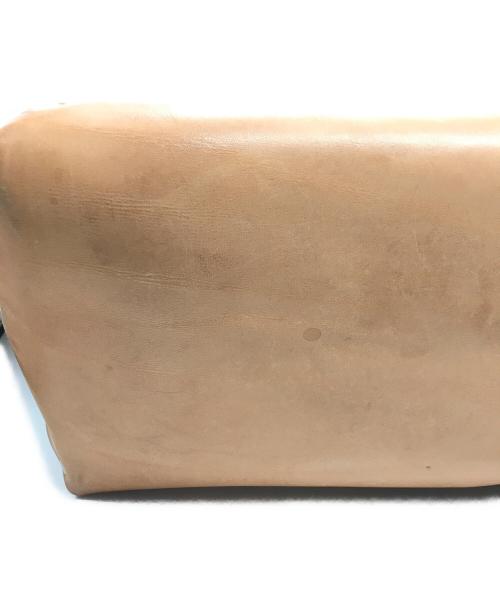 HERITAGE LEATHER（ヘリテイジレザー）HERITAGE LEATHER (ヘリテイジレザー) JOURNAL STANDARD (ジャーナル スタンダード) 別注 CANVAS LTH TOTE ベージュ×アイボリーの古着・服飾アイテム