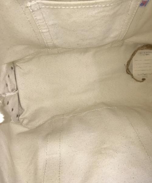 HERITAGE LEATHER（ヘリテイジレザー）HERITAGE LEATHER (ヘリテイジレザー) JOURNAL STANDARD (ジャーナル スタンダード) 別注 CANVAS LTH TOTE ベージュ×アイボリーの古着・服飾アイテム