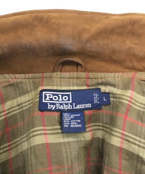 POLO RALPH LAUREN（ポロ・ラルフローレン）POLO RALPH LAUREN (ポロ・ラルフローレン) レザーブルゾン ブラウン サイズ:Lの古着・服飾アイテム
