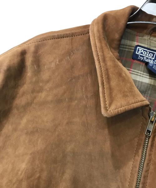 POLO RALPH LAUREN（ポロ・ラルフローレン）POLO RALPH LAUREN (ポロ・ラルフローレン) レザーブルゾン ブラウン サイズ:Lの古着・服飾アイテム