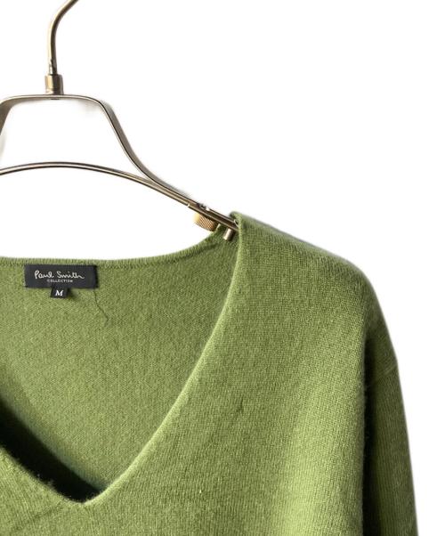 Paul Smith COLLECTION（ポールスミス コレクション）Paul Smith COLLECTION (ポールスミス コレクション) カシミヤVネックニット グリーン サイズ:Mの古着・服飾アイテム