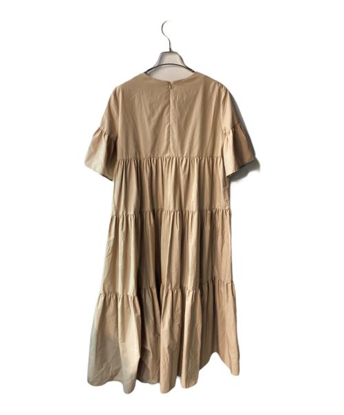 trefle（トレフル）trefle (トレフル) ティーアードワンピース ベージュ サイズ:freeの古着・服飾アイテム