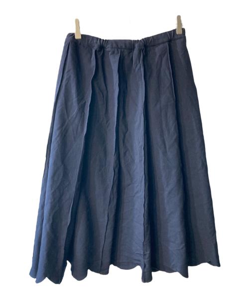 ROBE DE CHAMBRE COMME DES GARCONS（ローブドシャンブル コムデギャルソン）ROBE DE CHAMBRE COMME DES GARCONS (ローブドシャンブル コムデギャルソン) 切りっぱなしウェーブスカート ネイビー サイズ:Mの古着・服飾アイテム
