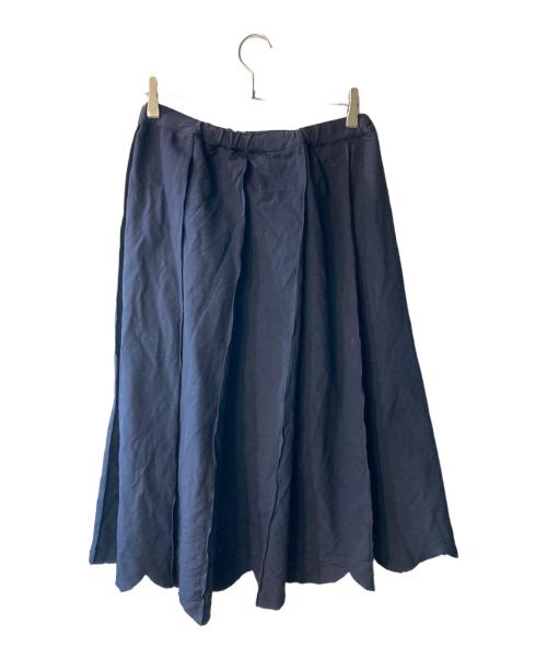 ROBE DE CHAMBRE COMME DES GARCONS（ローブドシャンブル コムデギャルソン）ROBE DE CHAMBRE COMME DES GARCONS (ローブドシャンブル コムデギャルソン) 切りっぱなしウェーブスカート ネイビー サイズ:Mの古着・服飾アイテム