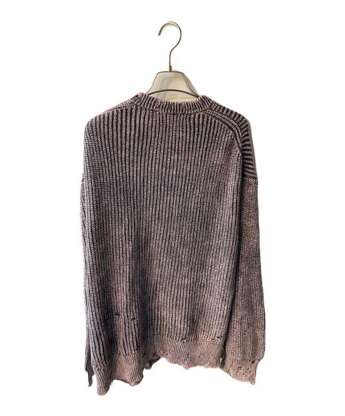 MAISON SPECIAL（メゾンスペシャル）MAISON SPECIAL (メゾンスペシャル) Snow Wash Damaged Prime-Over Crew Neck Knit Pullover ピンク サイズ:1の古着・服飾アイテム