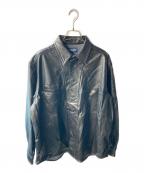 Wrangler×URBAN RESEARCHラングラー×アーバンリサーチ）の古着「フェイクレザーシャツジャケット」｜ブラック