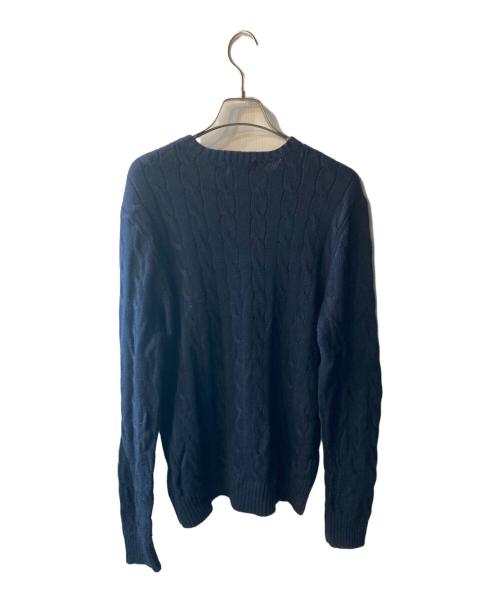 POLO RALPH LAUREN（ポロ・ラルフローレン）POLO RALPH LAUREN (ポロ・ラルフローレン) ケーブルニット ネイビー サイズ:Mの古着・服飾アイテム