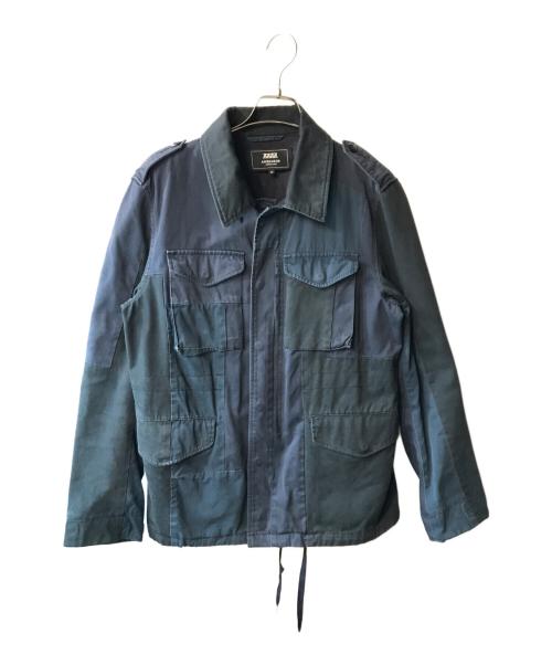 ANREALAGE（アンリアレイジ）ANREALAGE (アンリアレイジ) ミリタリーパッチワークジャケット ネイビー サイズ:48の古着・服飾アイテム