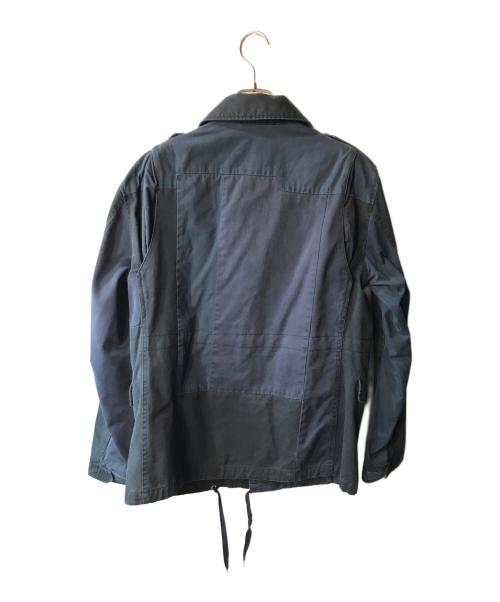 ANREALAGE（アンリアレイジ）ANREALAGE (アンリアレイジ) ミリタリーパッチワークジャケット ネイビー サイズ:48の古着・服飾アイテム