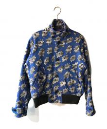PAUL SMITH（ポールスミス）の古着「ビッグフラワーショートブルゾン」｜ブルー