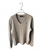 POLO RALPH LAURENポロ・ラルフローレン）の古着「ケーブルニット」｜グレー