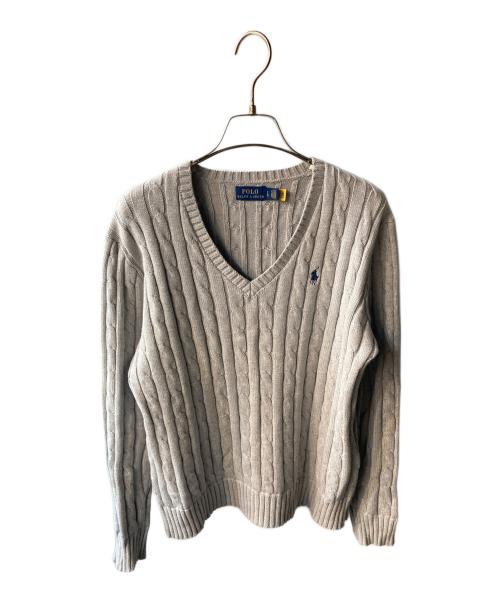 POLO RALPH LAUREN（ポロ・ラルフローレン）POLO RALPH LAUREN (ポロ・ラルフローレン) ケーブルニット グレー サイズ:Lの古着・服飾アイテム