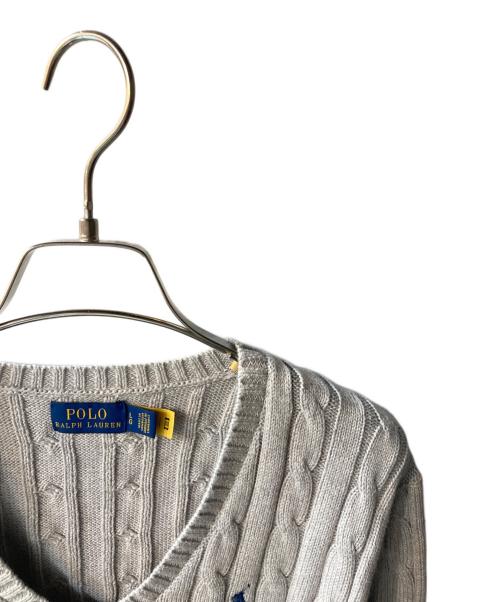 POLO RALPH LAUREN（ポロ・ラルフローレン）POLO RALPH LAUREN (ポロ・ラルフローレン) ケーブルニット グレー サイズ:Lの古着・服飾アイテム