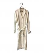 Ameriアメリ）の古着「UNDRESSED STRIPE OVER SHIRT DRESS」｜ホワイト