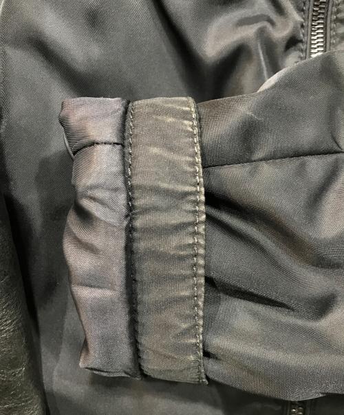 PRADA（プラダ）PRADA (プラダ) ナイロンレザー切替ジャケット ブラック サイズ:44の古着・服飾アイテム