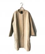 PLSTプラステ）の古着「ヤクブレンドコート」｜ベージュ