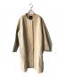 PLST（プラステ）の古着「ヤクブレンドコート」｜ベージュ