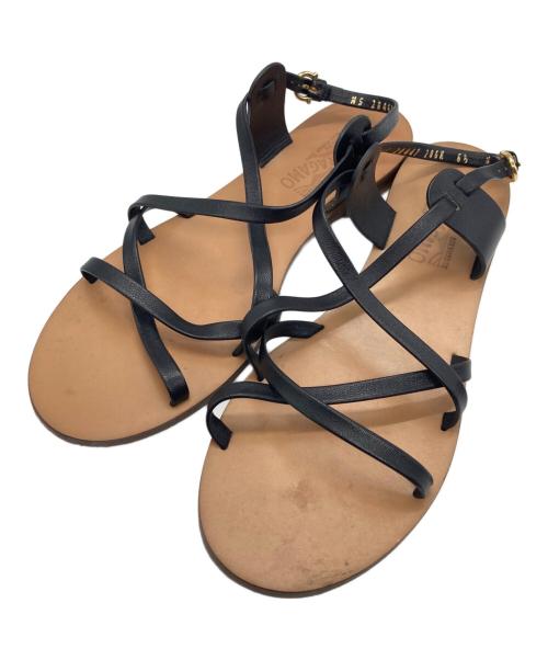 Ferragamo（フェラガモ）Ferragamo (フェラガモ) 編上げサンダル ブラック サイズ:6　1/2の古着・服飾アイテム