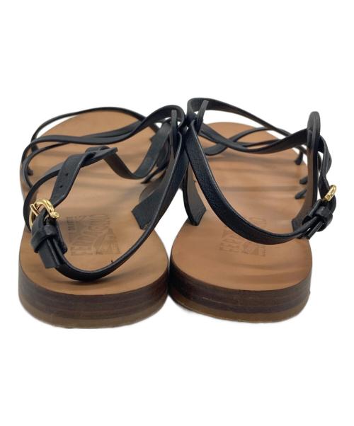 Ferragamo（フェラガモ）Ferragamo (フェラガモ) 編上げサンダル ブラック サイズ:6　1/2の古着・服飾アイテム