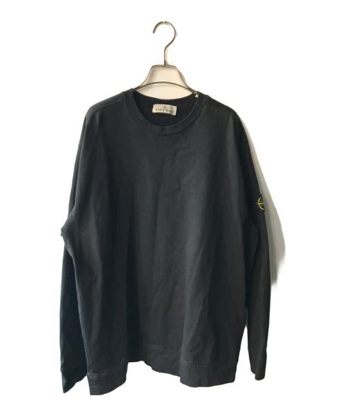 STONE ISLAND（ストーンアイランド）STONE ISLAND (ストーンアイランド) ガーメントダイ スウェット ロンT ブラック サイズ:XLの古着・服飾アイテム