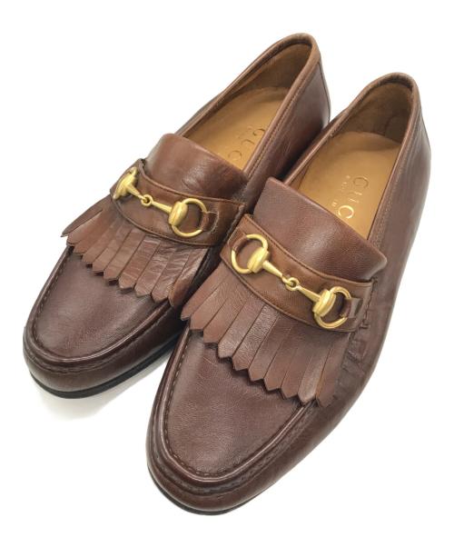 GUCCI（グッチ）GUCCI (グッチ) ローファー ブラウン サイズ: 41 1/2の古着・服飾アイテム