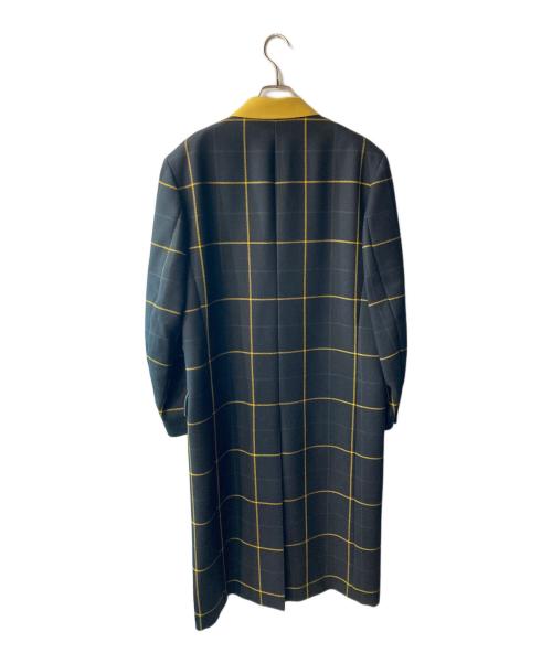 PAUL SMITH（ポールスミス）Paul Smith (ポールスミス) タッターソール チェック チェスターコート ブラック×イエロー サイズ:Lの古着・服飾アイテム