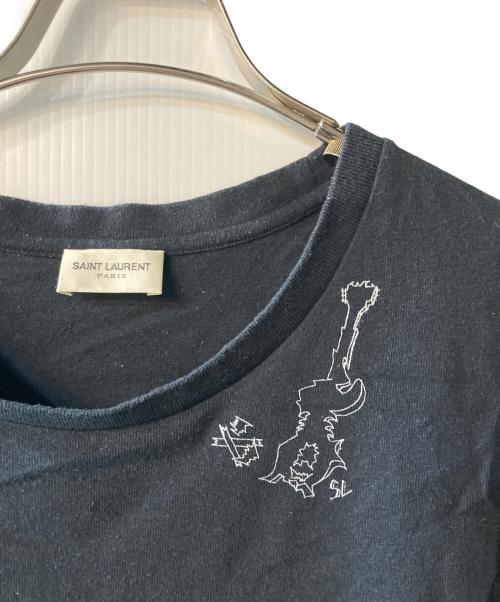 Saint Laurent Paris（サンローランパリ）Saint Laurent Paris (サンローランパリ) プリントTシャツ ブラック サイズ:Mの古着・服飾アイテム