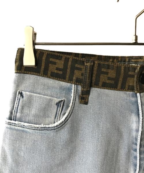 FENDI（フェンディ）FENDI (フェンディ) ズッカ柄切替デニムパンツ インディゴ サイズ:W29の古着・服飾アイテム