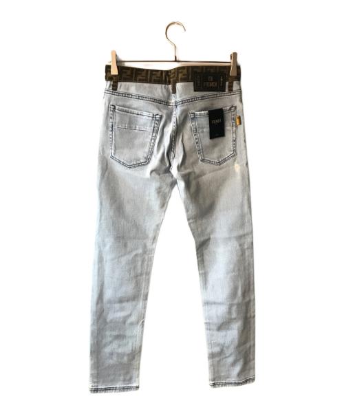 FENDI（フェンディ）FENDI (フェンディ) ズッカ柄切替デニムパンツ インディゴ サイズ:W29の古着・服飾アイテム