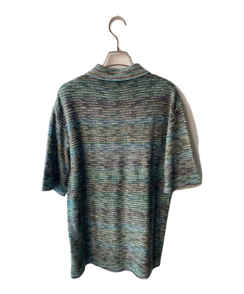 missoni sports（ミッソーニスポーツ）MISSONI SPORTS (ミッソーニスポーツ) ニットポロシャツ グリーン サイズ:サイズ表記無の古着・服飾アイテム