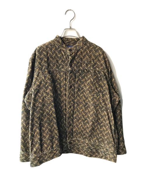 TIGRE BROCANTE（ティグルブロカンテ）TIGRE BROCANTE (ティグルブロカンテ) バンドカラーシャツ グリーン サイズ:Lの古着・服飾アイテム