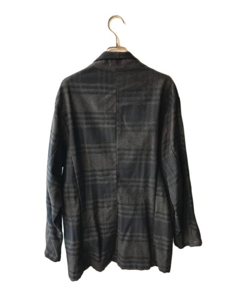 Yarmo（ヤーモ）Yarmo (ヤーモ) Check Work Jacket ネイビー×グレー サイズ:Mの古着・服飾アイテム