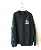 maison kitsuneメゾンキツネ）の古着「DRESSED FOX PRINT CLEAN SWEATSHIRT」｜ブラック