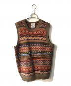 Jamieson's of Shetlandジャミーソンズオブシェトランド）の古着「ニットベスト」｜ブラウン