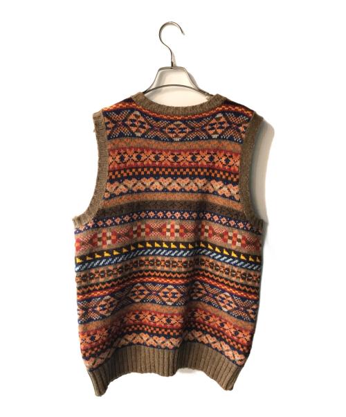 Jamieson's of Shetland（ジャミーソンズオブシェトランド）Jamieson's of Shetland (ジャミーソンズオブシェトランド) ニットベスト ブラウン サイズ:ｻｲｽﾞ表記無の古着・服飾アイテム