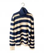 DIESELディーゼル）の古着「ハイネックニット」｜ネイビー×ホワイト