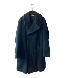 PHIGVEL（フィグベル）の古着「MELTON DOUBLE BREASTED COAT」｜ネイビー
